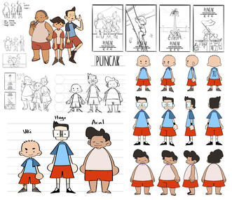 (2025) Final character concept art, poster concept art, character turnaround.